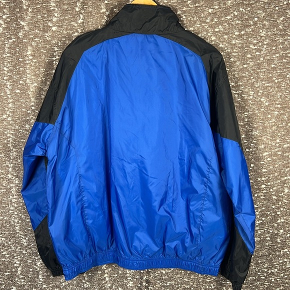 Vintage Wilson Tennis Golf Rain Windbreaker Coat Blue‎ Black Zip Up - Picture 8 of 9